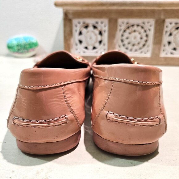 VTG COACH Womens Sz 11 Pink Patent Leather Olive Penny Loafer Shoes Preppy Work - Picture 5 of 12
